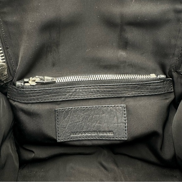 ALEXANDER WANG Pebbled Lambskin Inside Out Rockie Black Clear Resin Hardware - Picture 13 of 15